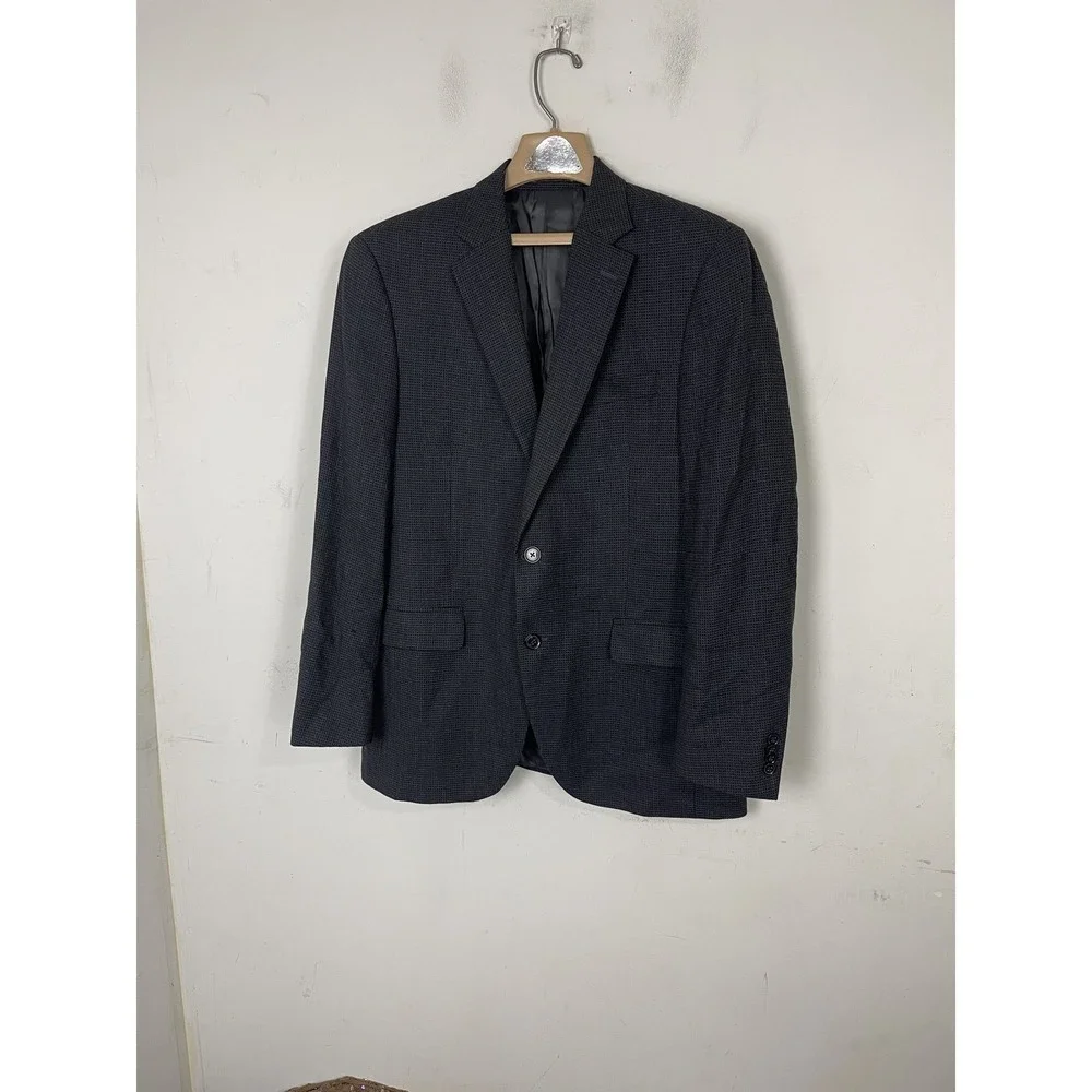Peter‎ Millar Mens Blazer 40R Gray Tweed 100% Wool Evening 2 Button Sport Coat